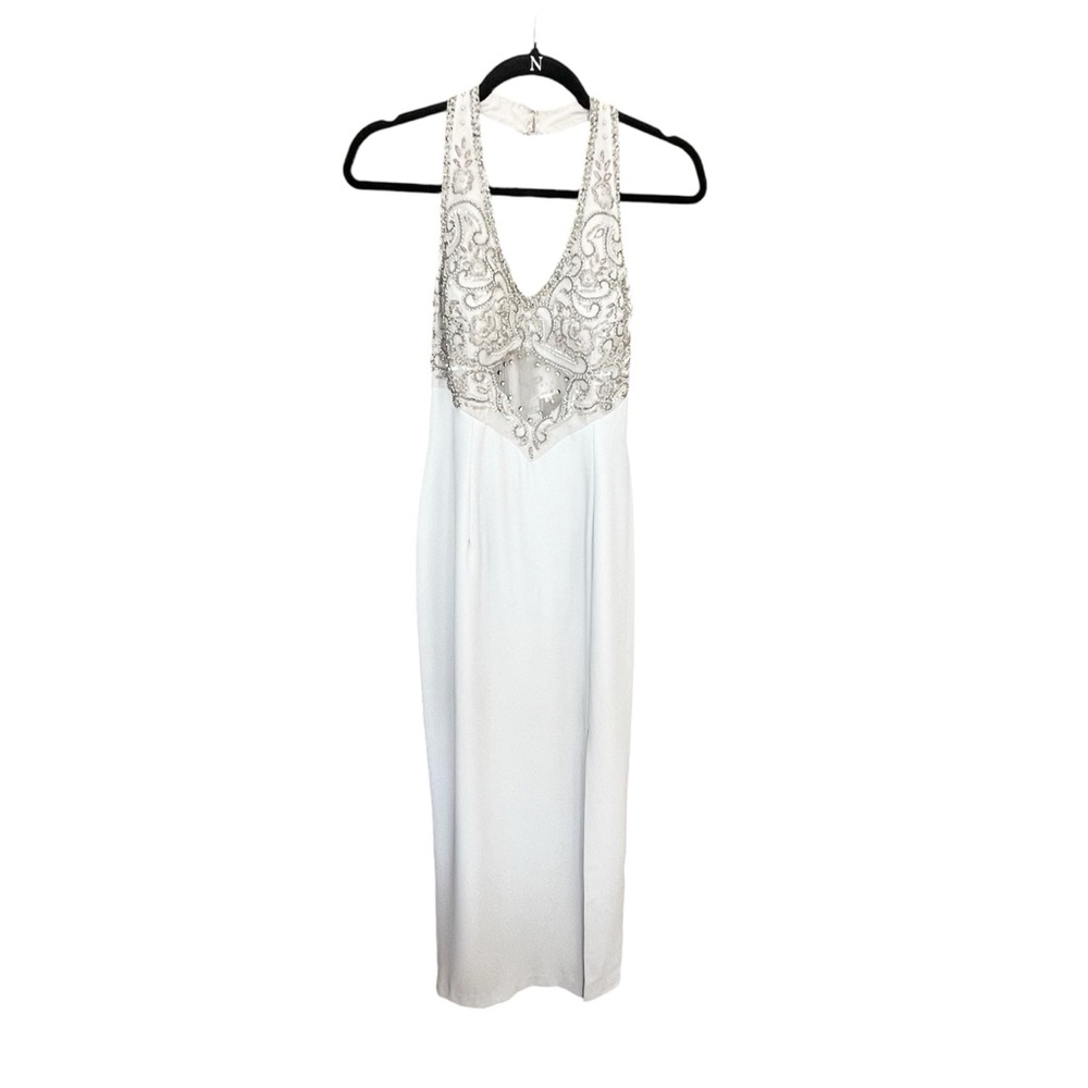 Aspeed Beaded Gown Dress Size Small Ice Blue